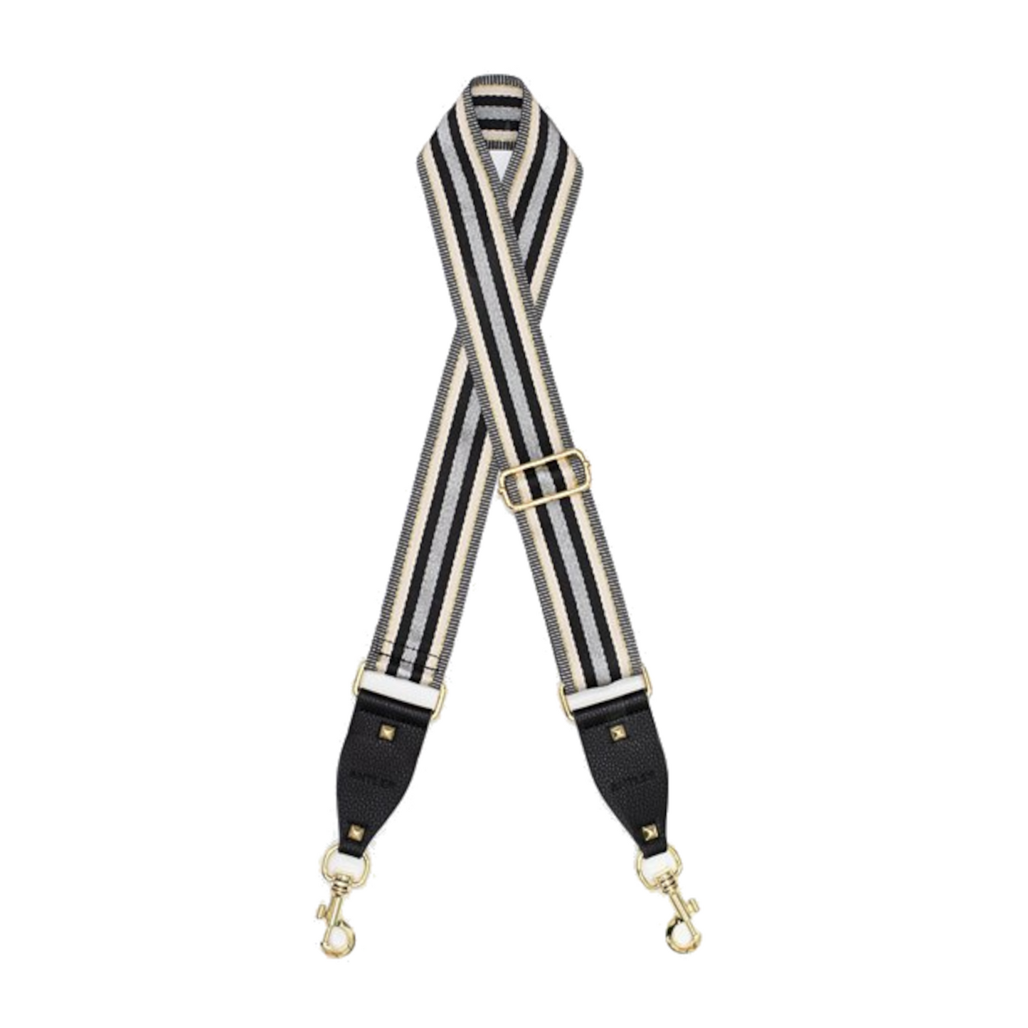 Antler Bag Strap Silver/Gold Stripe