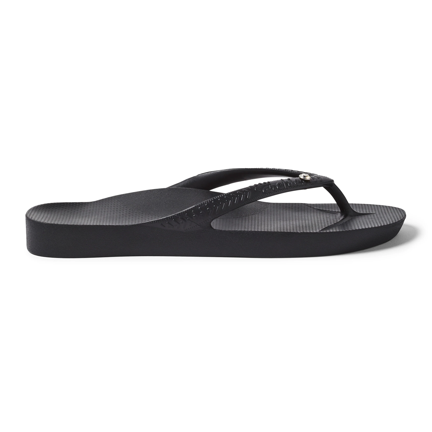 Arch Support Jandals Crystal Black