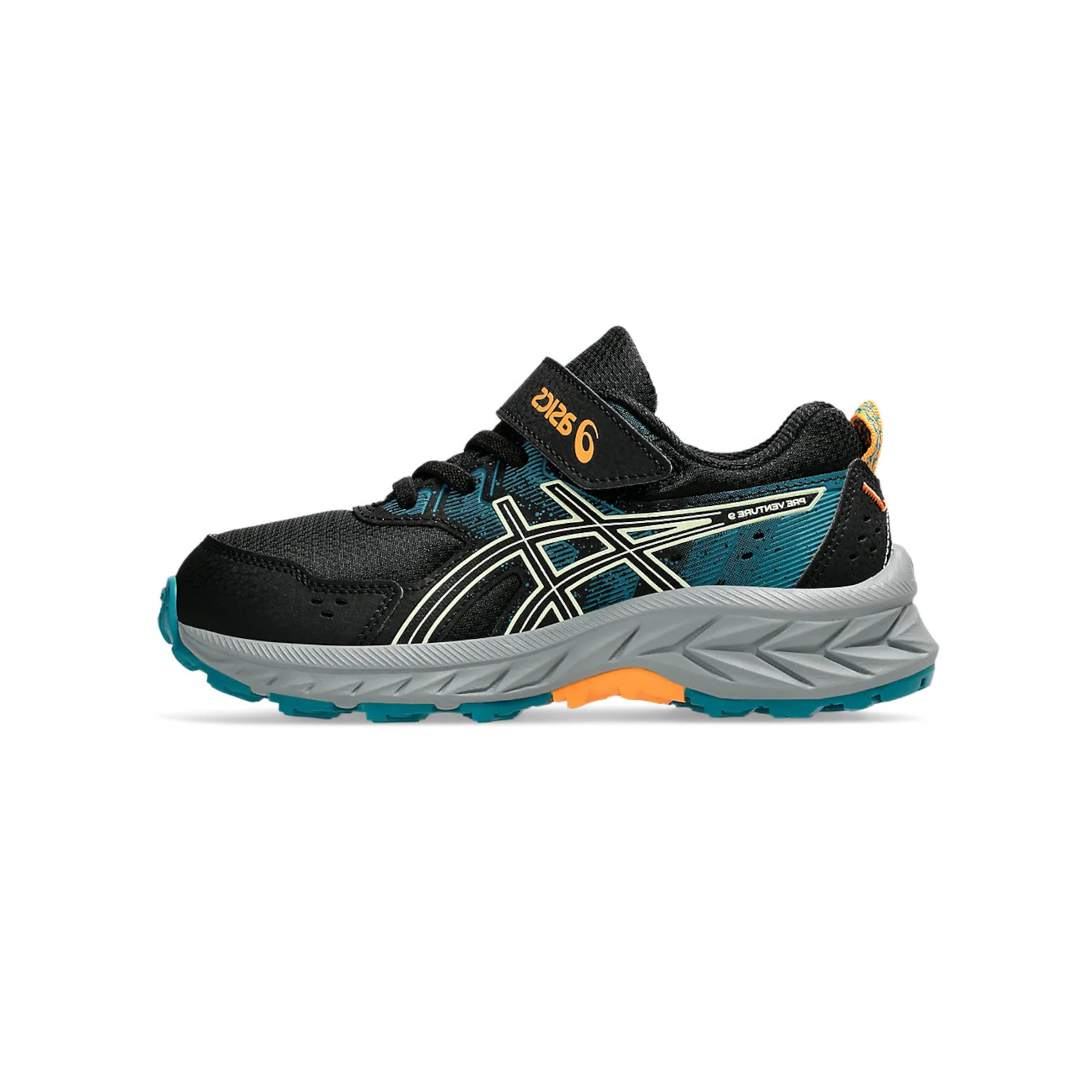 Kids Asics sports shoe with velcro strap