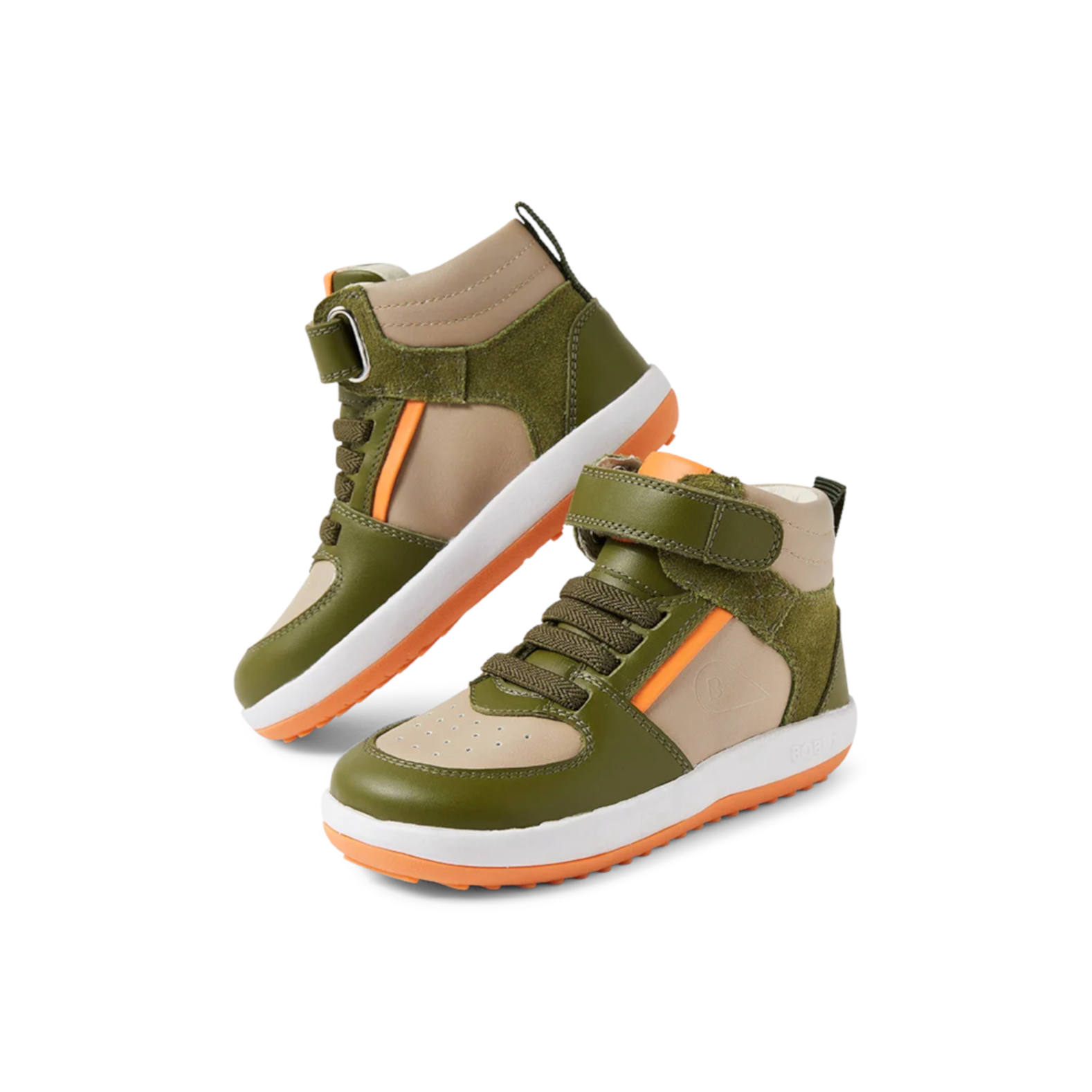 Bobux kid's green leather boots