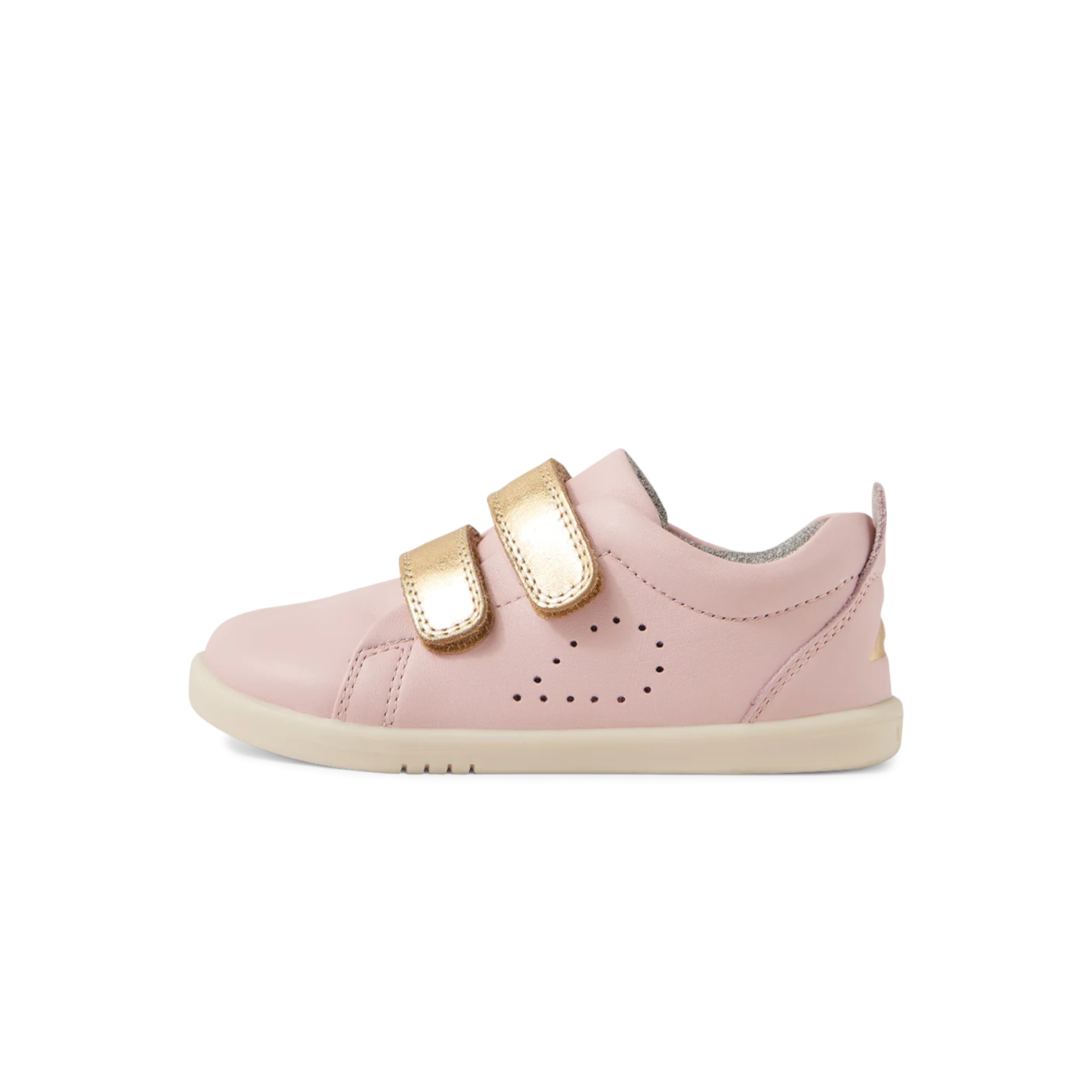 Bobux kid's pink leather sneakers