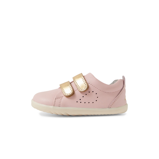 Bobux kid's pink leather sneaker